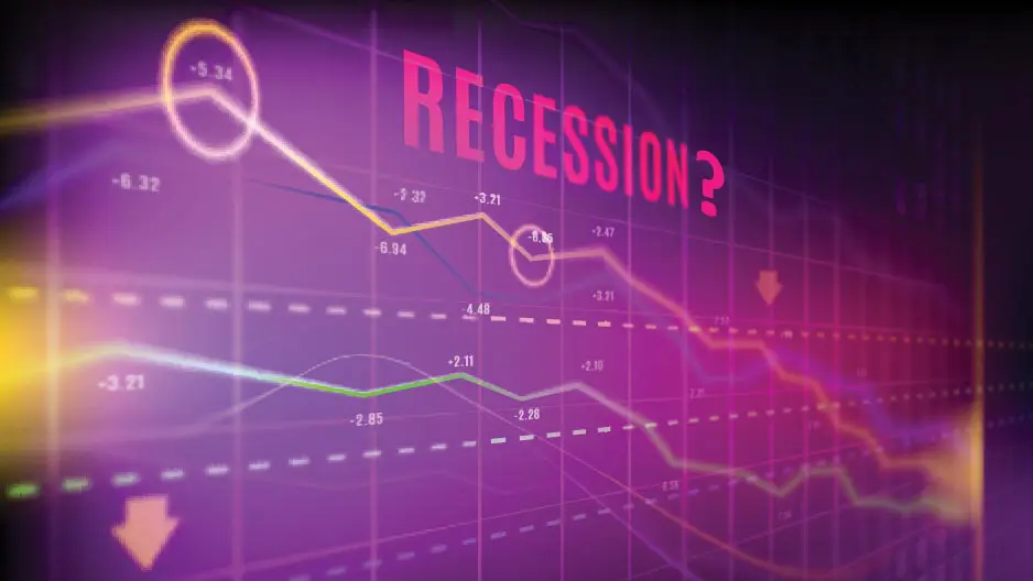 Recession statistics graphic image