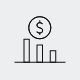 A dollar and bar graph icon